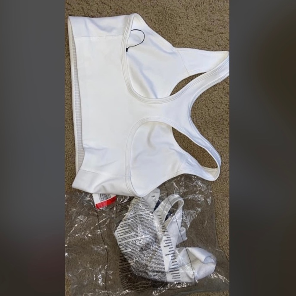 White Nike sport bras